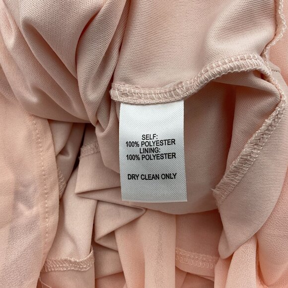 Lulus Air of Romance Peach Georgette Halter Bodice Lined Maxi Formal Gown Small - Picture 7 of 8